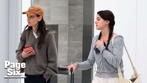Katie Holmes and look-alike daughter, Suri, seen during rare outing in LA