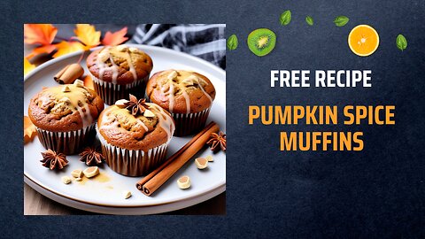Free Pumpkin Spice Muffins Recipe 🎃🍂Free Ebooks +Healing Frequency🎵