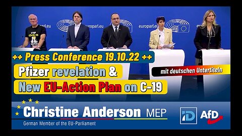 The European Parliament PRESS CONFERENCE Christine Anderson MEP After Pfizer's "Vaccine" Scam.