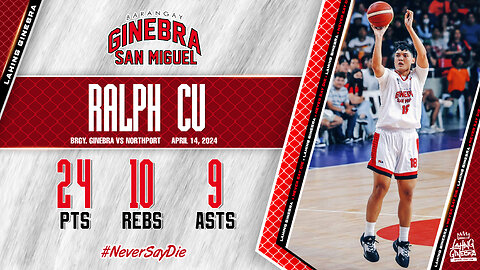 Ralph Cu Highlights [Brgy. Ginebra vs NorthPort | Apr. 14, 2024]