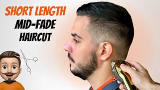 Short Length Mid-Fade Haircut Tutorial w/ My Brother | How To Cut Hair