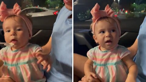 Baby Literally Can't Believe How Delicious This Treat Is