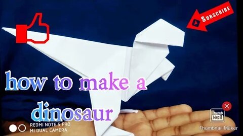 How to make a dinosaur with paper