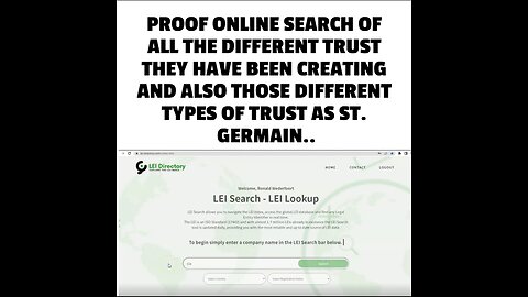 PROOF ONLINE SEARCH OF ALL THE DIFFERENT TRUST THEY HAVE BEEN CREATING AND ALSO THOSE DIFFERENT TYPE