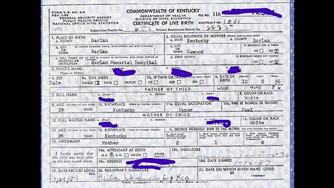 Birth Certificate/ Certificate of Live Birth comparison