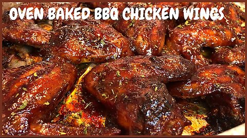 Easy Oven Baked BBQ Chicken Wings | Baked Chicken Recipe cc by MR. NYSauce 🍗🐔