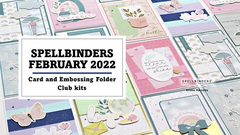 Spellbinders February 2022 Club kits | Embossing folder and Card kit | 20 cards