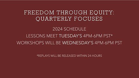 Introducing Our Annual Freedom Through Equity Subscription