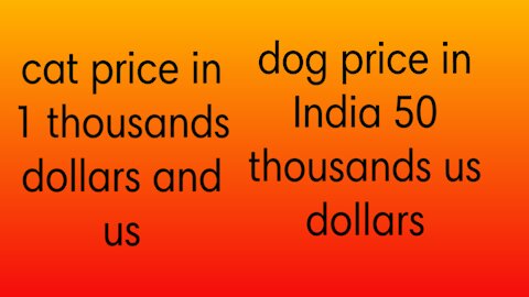 Cat prices indian 50 us dollars