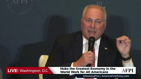 House Republican Whip Steve Scalise speaks at America First Agenda Summit