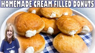 Homemade CREAM FILLED DONUTS Recipe | How to Make DONUTS | Best Cream Filling