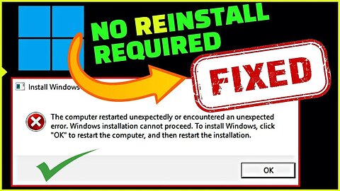 Fix ✅ computer encountered unexpected error or Restarted unexpectedly Error