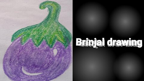 Brinjal drawing step by step|Brinjal drawing for kids