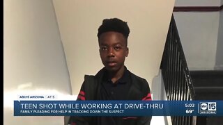 16-year-old shot while working at Phoenix drive-thru