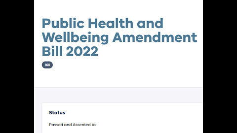 Public Health and Wellbeing Amendment Bill 2022