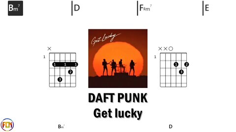 DAFT PUNK Get lucky - Guitar Chords & Lyrics HD