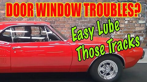 How To Fix A Stuck Car Door Window Glass - Lube The Tracks and Rollers