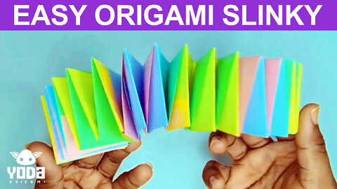 How To Make an Origami Slinky (Colored) - Easy And Step By Step Tutorial