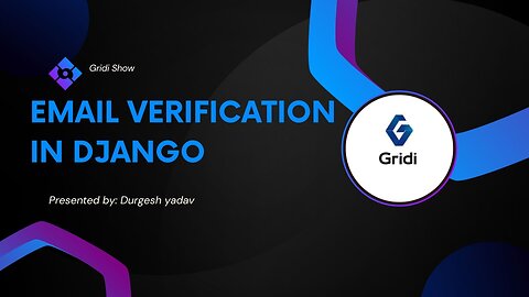 Email verification in django project https://youtube.com/@gridi_durgesh