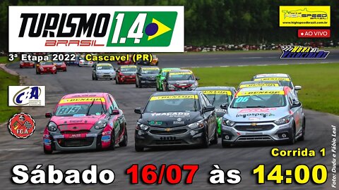 TURISMO 1.4 BR | Corrida 1 | 3ª Etapa 2022 - Cascavel (PR) | Ao Vivo