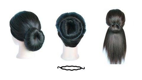 Quick and easy hairstyles with help of magic hair lock l The Instant Magic Bun I No pins,Band,Puss
