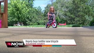 Waukesha County deputy buys toddler new tricycle