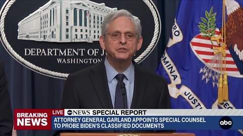 ABC News Special Report: Attorney General Merrick Garland has appointed a special counsel to investigate classified documents found at President Joe Biden’s home