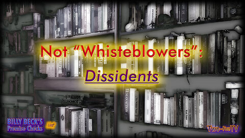 #30 Not "Whistleblowers" but Dissidents