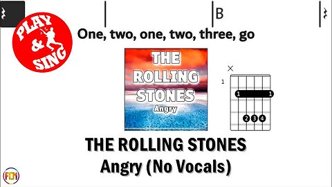 THE ROLLING STONES Angry FCN GUITAR CHORDS & LYRICS NO VOCALS