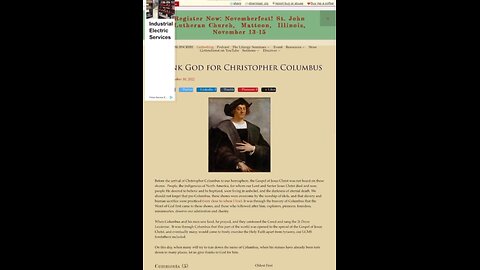Website Read | ARCHIVED | Thank God for Christopher Columbus