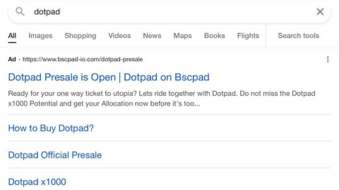 Dotpad IDO Occurs Jan 27. Get Whitelisted Below. Be Wary Of Telegram Or Google ADs Dotpad Fake Sales