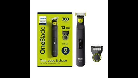 Philips Norelco OneBlade 360 Pro Hybrid Electric Trimmer, QP6531/70, Black