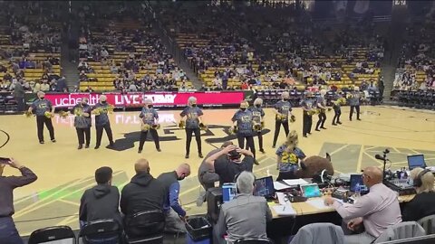 Golden Gurlz: Senior cheerleading squad entertains fans at CU Boulder basketball games