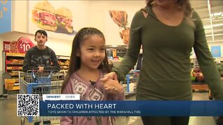 Denver7 Gives: Girl fills backpacks with toys for children who lost everything in Marshall Fire