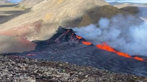 Mount Fagradalsfjall volcano erupts near key Keflavik airport after rising earthquake activity