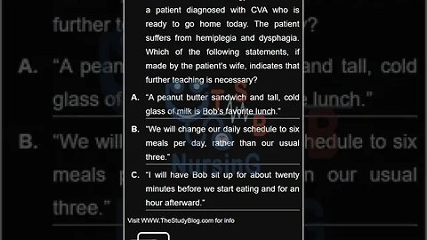 Health Promotion And Maintenance Hemiplegia & Dysphagia #NursinG #TSBnursing #nclex #shorts34