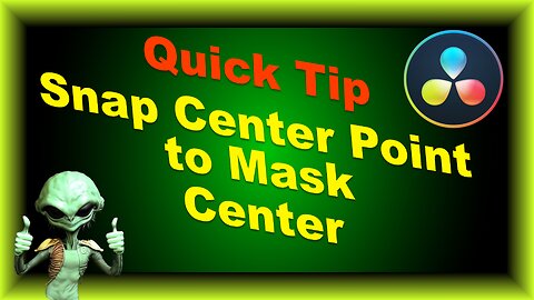 Snap Center Point to Center of Mask Shape in DaVinci Resolve Fusion