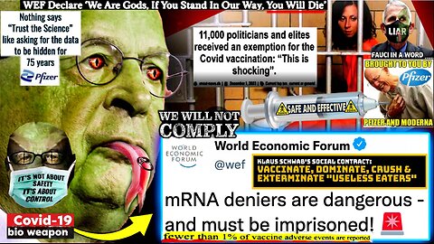WEF Passes New Law To Criminalize Criticism of mRNA (related info and links in description)