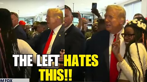 Donald TRUMP shows up to Chick-fil-A and shows love to the black community and they show it back!
