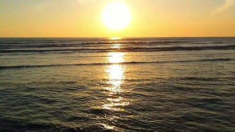 A beautiful sunrise seen from the beach