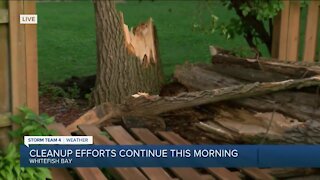 Cleanup efforts continue in Whitefish Bay Thursday