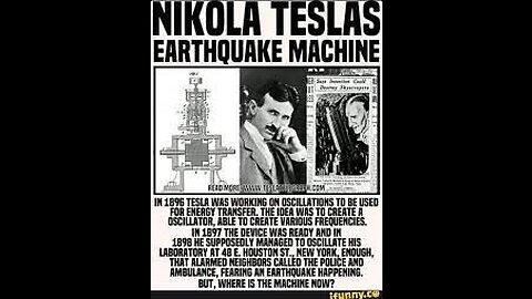 Nikola Tesla Invention | Electricity Generator Oscillator | Earthquake Machine