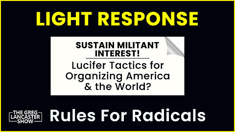 Sustain Militant Interest! Are They Using Tips from Lucifer to organize America and the World