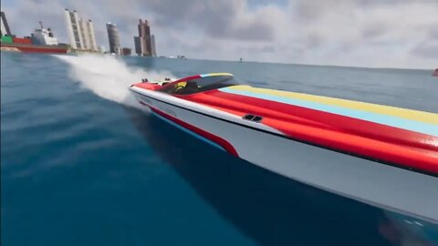 Nice Jump over Cargo Ship in Miami #TheCrew2 #Boating #Beauty #Ubisoft #Speed