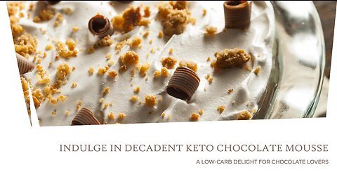 Keto Chocolate Mousse | Decadent Low-Carb Dessert Delight