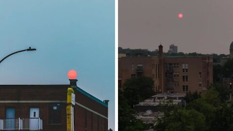 Voici pourquoi le soleil et la lune étaient orangés lundi soir au Québec