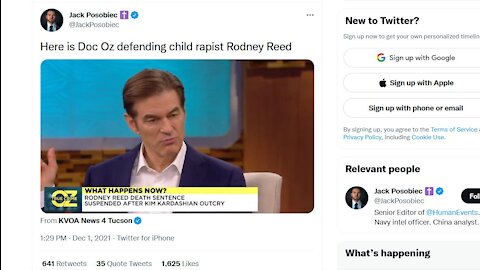Moronic Jack Posobiec attacks Dr. Oz for asking questions