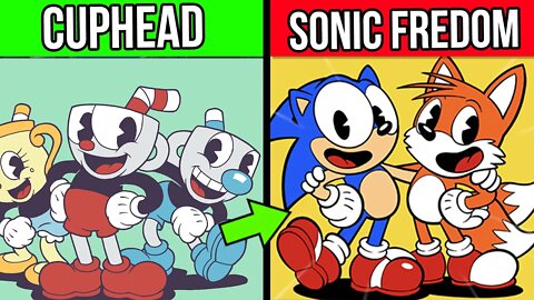 Jogo do Sonic Inspirado em CUPHEAD ?! - Sonic Freedom #shorts