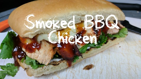 Smoked BBQ Chicken Sandwich Recipe on the Weber Kettle