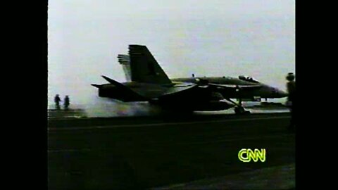 Vintage CNN - Iraq War Day 1 - Report from Riyadh (Rick Sallinger) - Pt 7of15 - Jan 16-1991
